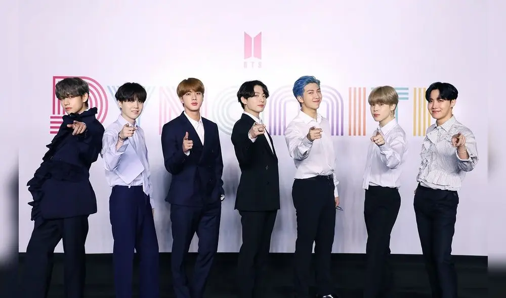 BTS Dynamite: los siete artistas en la conferencia de prensa virtual. Foto: Big Hit BTS Dynamite: los siete artistas en la conferencia de prensa virtual. Foto: Big Hit
