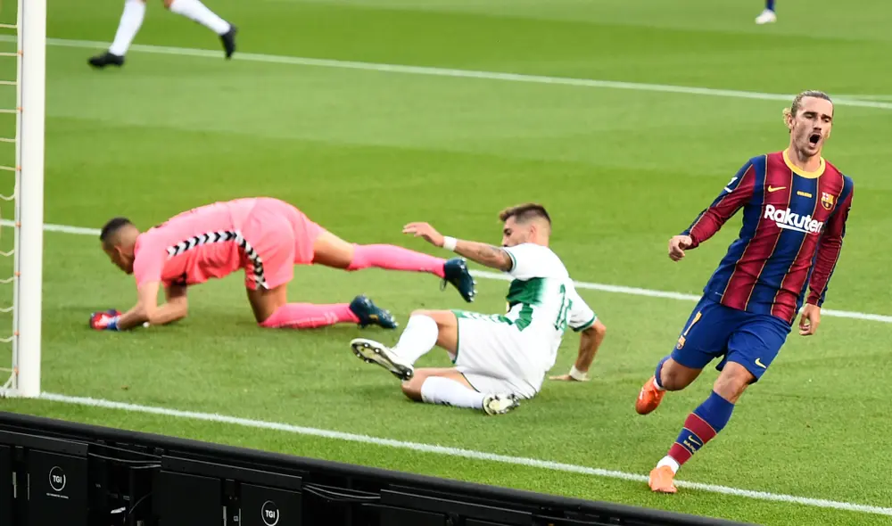 Griezmann abrió el marcador ante el Elche. (Créditos: AFP)