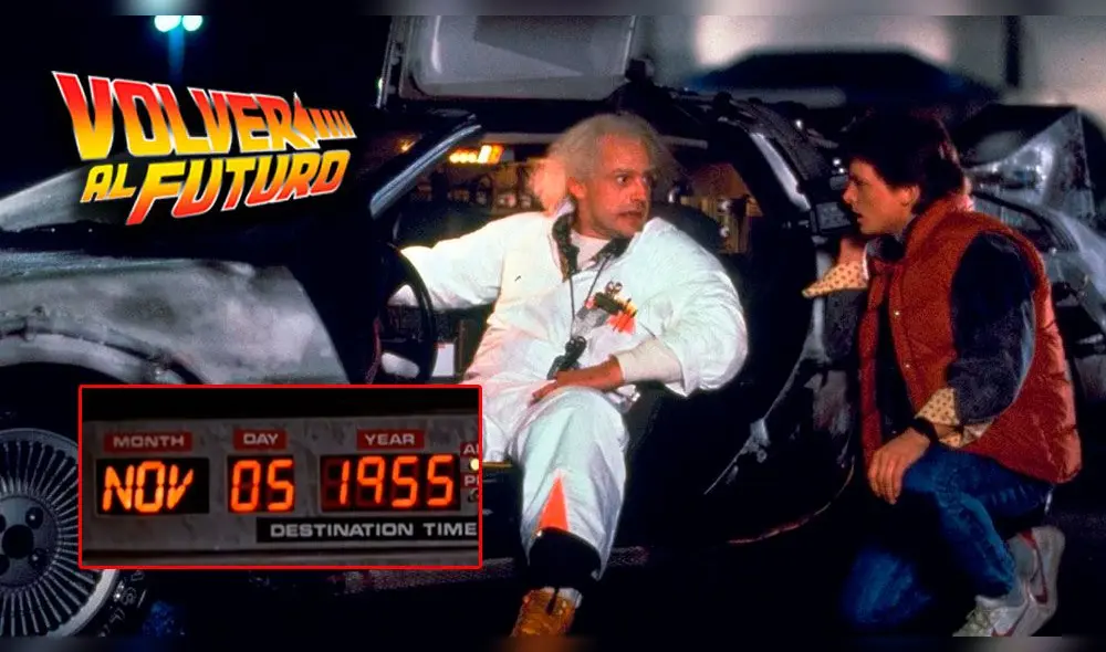 Doc Brown explica a Marty sobre los viajes en el tiempo. Créditos: Composición