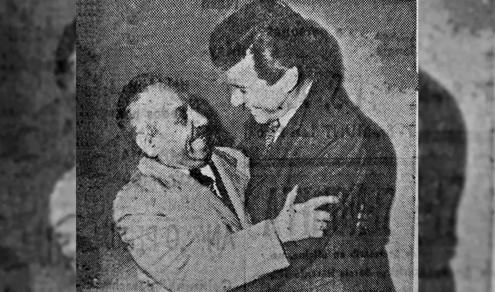 Una de las pocas imágenes de Daniel Muñoz de Baratta, quien se le ve al lado de Efrem Zimbalist Jr. Foto: archivo/arkivperú Una de las pocas imágenes de Daniel Muñoz de Baratta, quien se le ve al lado de Efrem Zimbalist Jr. Foto: archivo/arkivperú