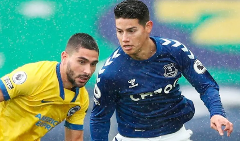 Everton gana 2-1 al Brighton con goles de Calvert Lewis y Mina. Foto: EFE