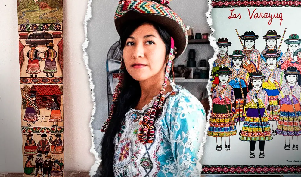 "El arte no solo debe ser bonito, también debe generar conciencia" declara Venuca Evanán, artista sarhuina que mantiene las técnicas tradicionales pero trata temas y situaciones actuales. (Foto: Composición La República/cortesía)