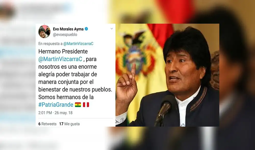 Evo Morales responde pedido de presidente Martín Vizcarra de realizar corredor bioceánico