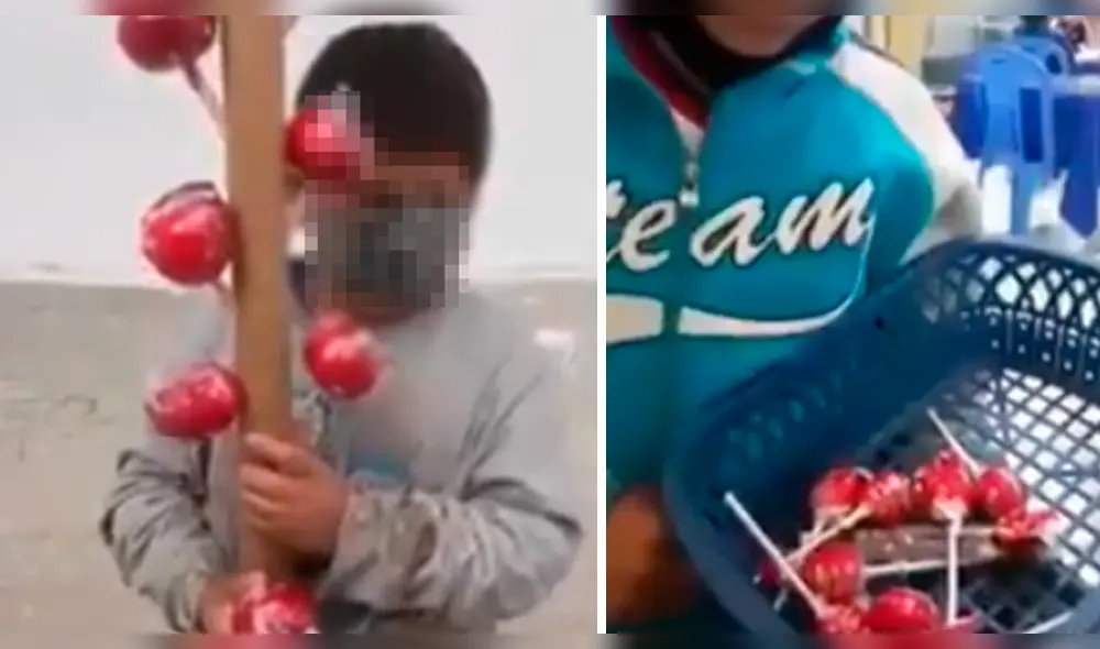 Hombre ayuda a niños que venden golosinas. Hombre ayuda a niños que venden golosinas.