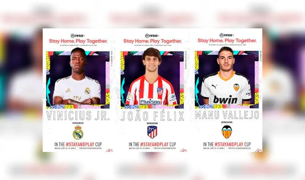 Vinicius Jr. Joao Felix y Manu Vallejo son algunos de los jugadores que participan en el FIFA 20 Stay and Play Cup online.