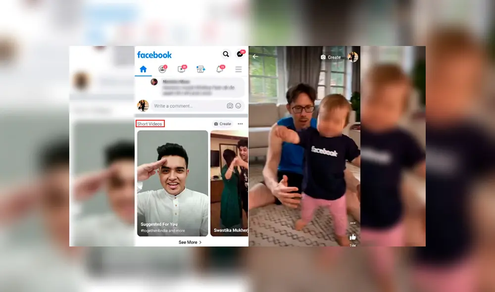 Según reportes, esta nueva función de videos cortos de Facebook solo aparece para algunos usuarios de Android y no se sabe si se lanzará en todo el mundo. Foto: Gadgets.ndtv. Según reportes, esta nueva función de videos cortos de Facebook solo aparece para algunos usuarios de Android y no se sabe si se lanzará en todo el mundo. Foto: Gadgets.ndtv.