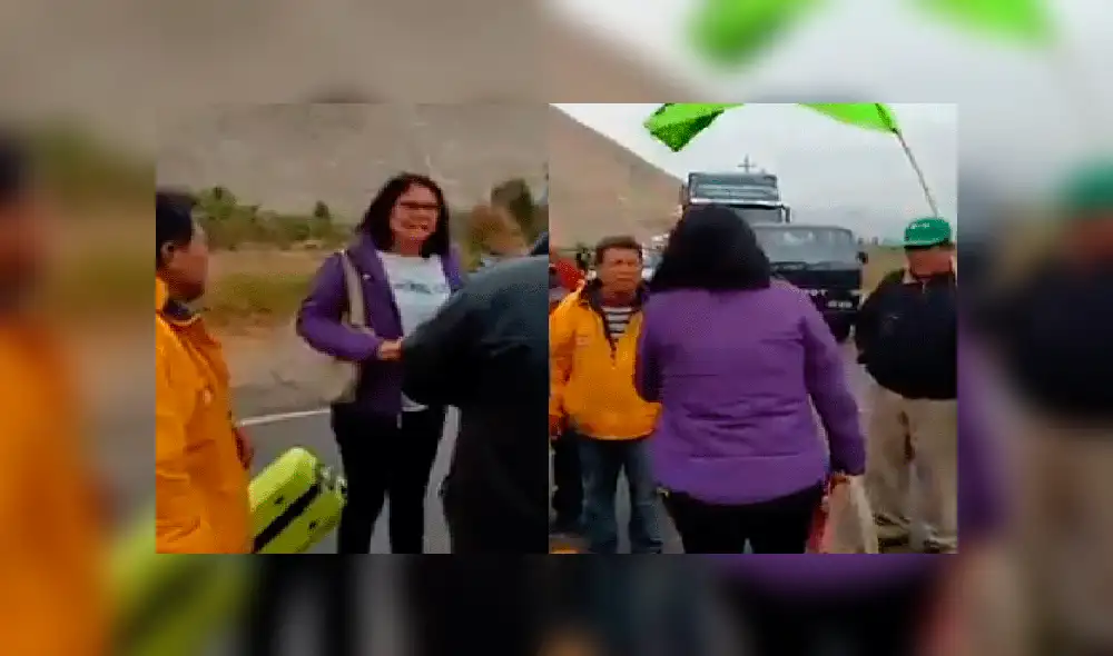 La turista señaló que en un país democrático como Perú no hay lugar a tomas.Foto: Captura La turista señaló que en un país democrático como Perú no hay lugar a tomas.Foto: Captura