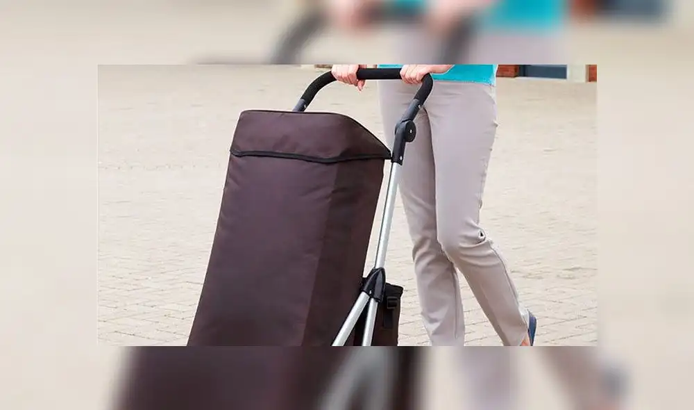 Mujer intenta cruzar frontera con un niño oculto dentro de un carrito de compras