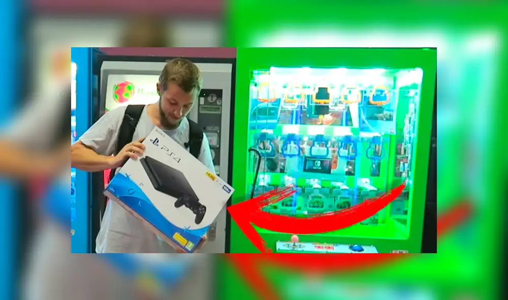 YouTube viral: conoce el truco para ganar la Play Station 4 de las máquinas recreativas [VIDEO]