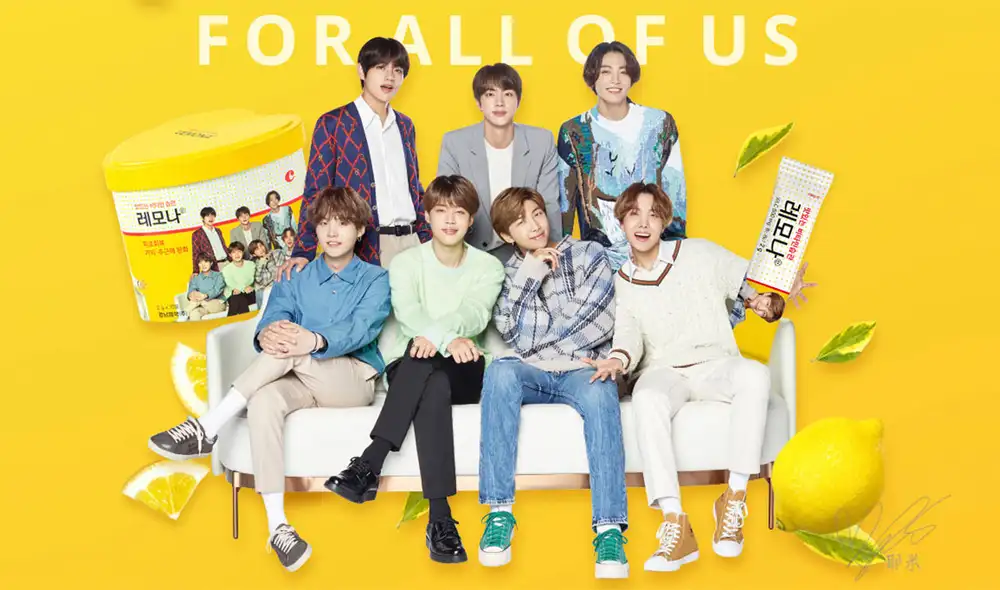 Lemona es una de las tantas marcas que tiene contrato actual con BTS. Foto: Big Hit