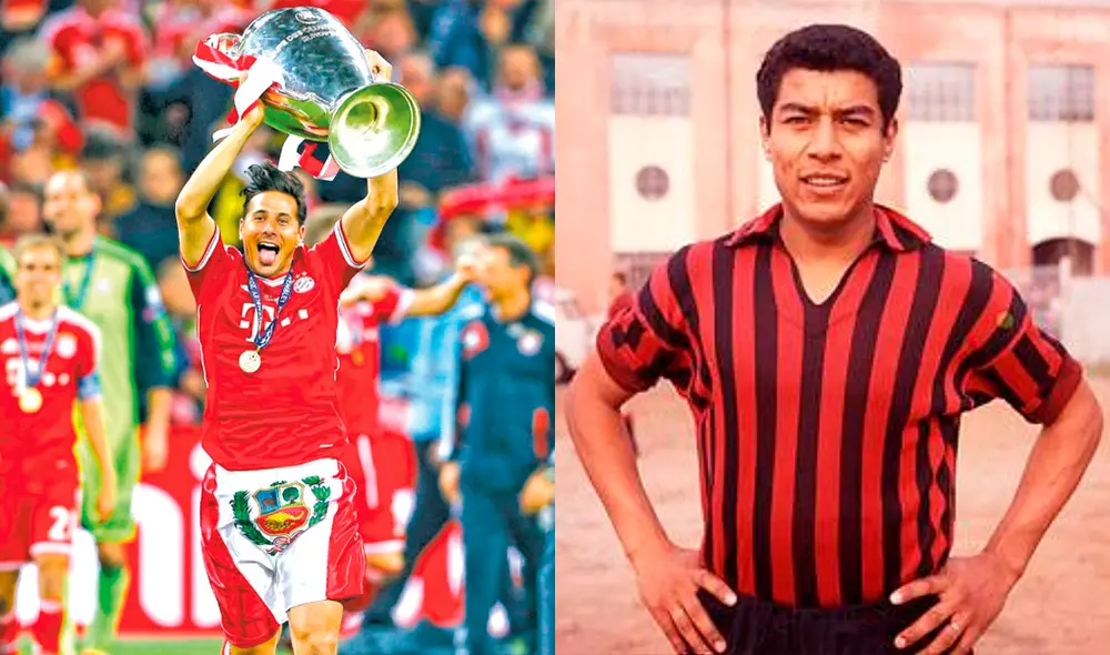 Los peruanos que estuvieron una final de Champions League son Claudio Pizarro y Víctor Benítez. Foto: Archivo Composición Los peruanos que estuvieron una final de Champions League son Claudio Pizarro y Víctor Benítez. Foto: Archivo Composición