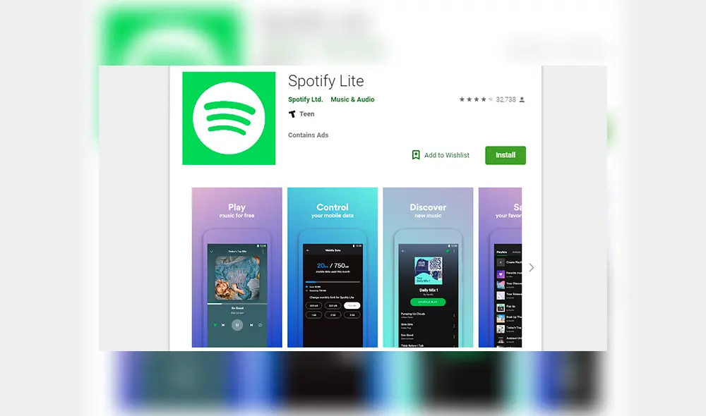 Spotify Lite ya está disponible en Google Play Store.