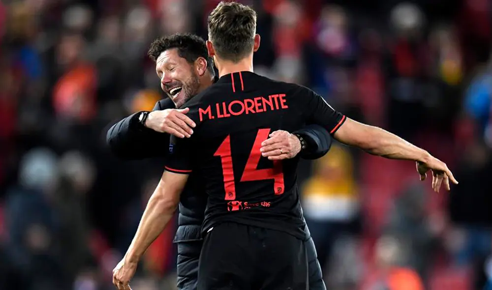 En contraste, los Colchoneros no dudaron en dar rienda suelta a su alegría. Foto: EFE. En contraste, los Colchoneros no dudaron en dar rienda suelta a su alegría. Foto: EFE.