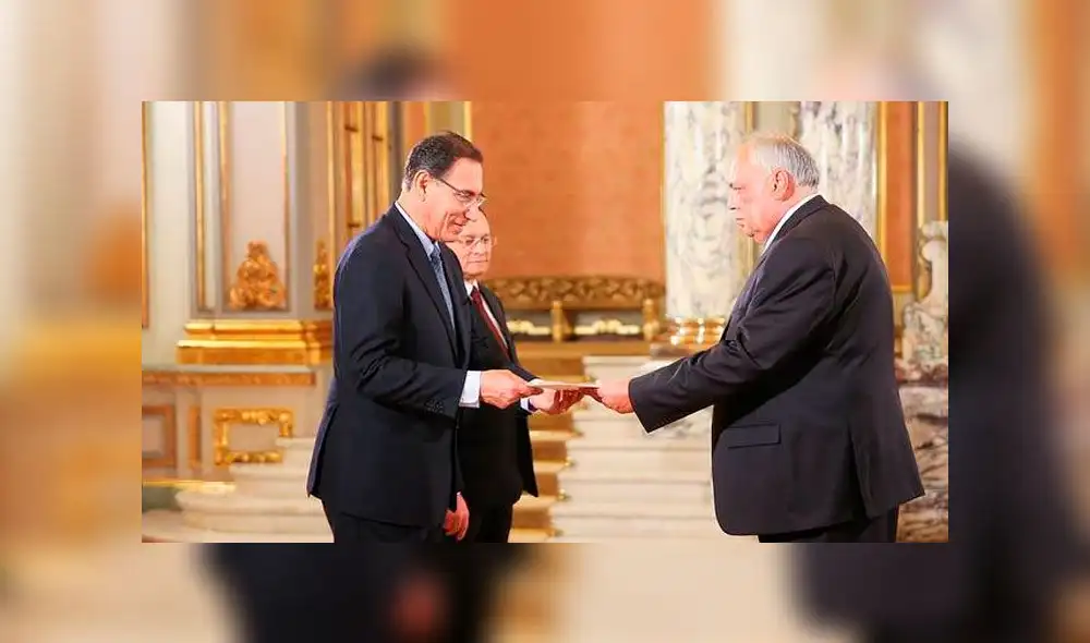 Embajador de Rusia en Perú recibe credenciales del presidente Vizcarra. Foto: Embajada de Rusia.