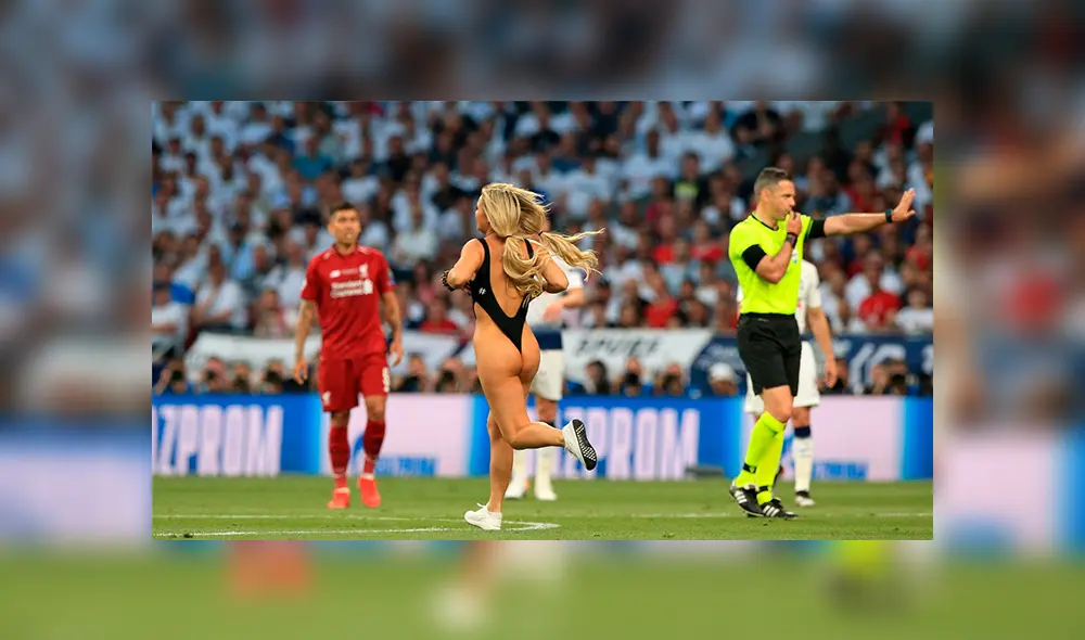 Liverpool vs. Tottenham: El momento en que mujer en bikini interrumpió la final de Champions 