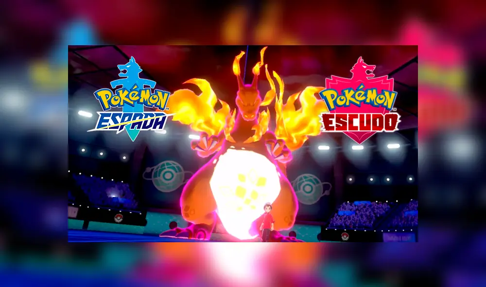 Charizard forma Gigamax en Pokémon Escudo y Espada.