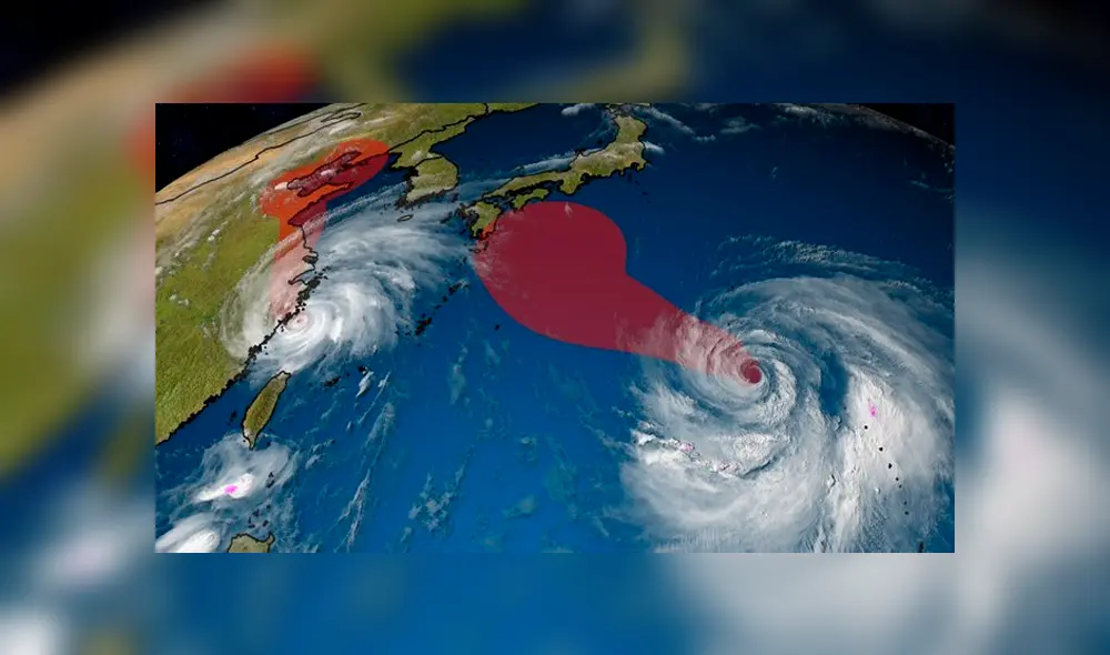 Súper tifón se acercará a las costas de China este sábado. Foto: Twitter Súper tifón se acercará a las costas de China este sábado. Foto: Twitter