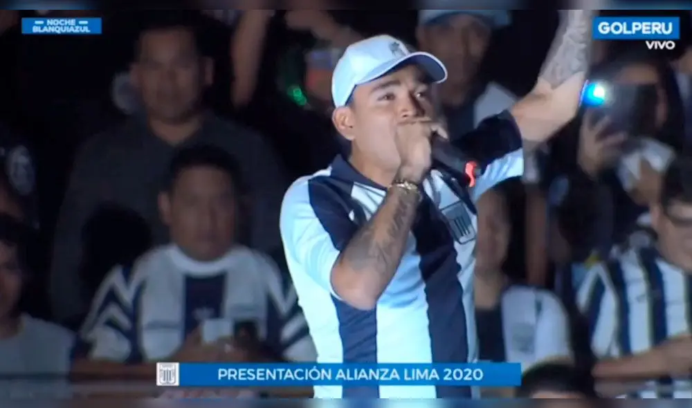 Josimar en la "Noche Blanquiazul" Foto: captura Josimar en la "Noche Blanquiazul" Foto: captura