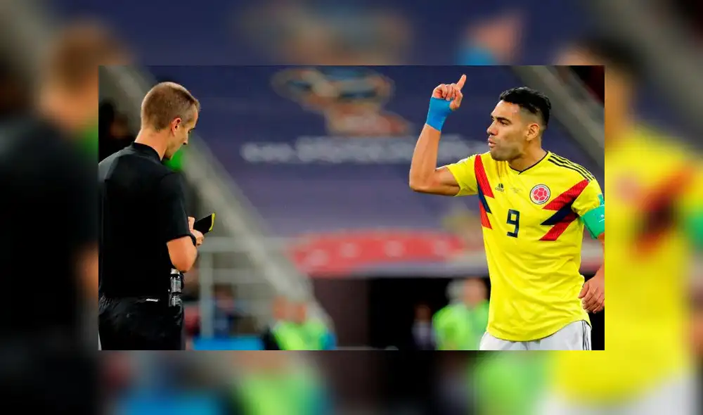 Radamel Falcao arremetió contra el árbitro tras la eliminación de Colombia