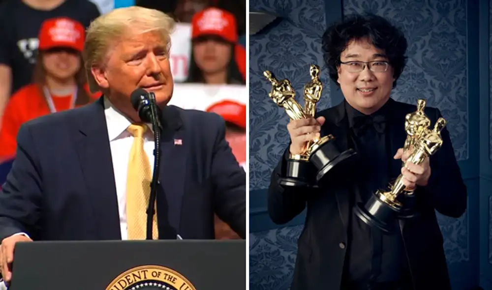Donald Trump aprovechó un mitin para criticar el Oscar a Mejor Película para Parasite (Foto: Captura AFP) Donald Trump aprovechó un mitin para criticar el Oscar a Mejor Película para Parasite (Foto: Captura AFP)