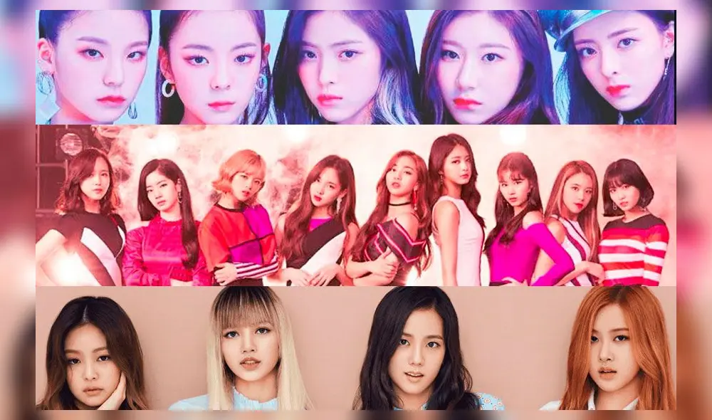 ITZY, TWICE y BLACKPINK lideran las ventas de grupos femeninos en 2019.