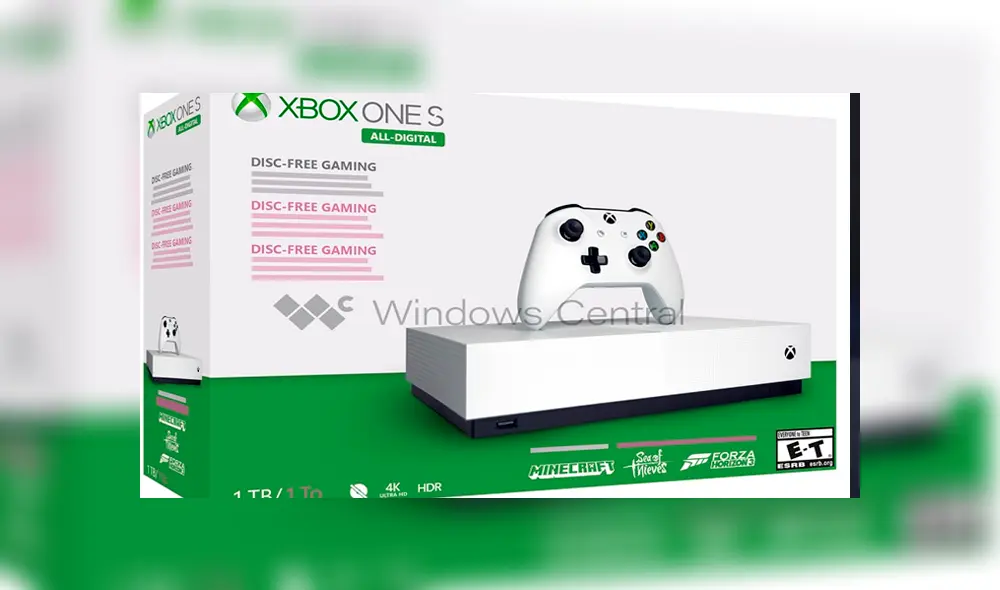 Xbox One S All Digital: filtran el precio y fecha de lanzamiento que tendría la consola 