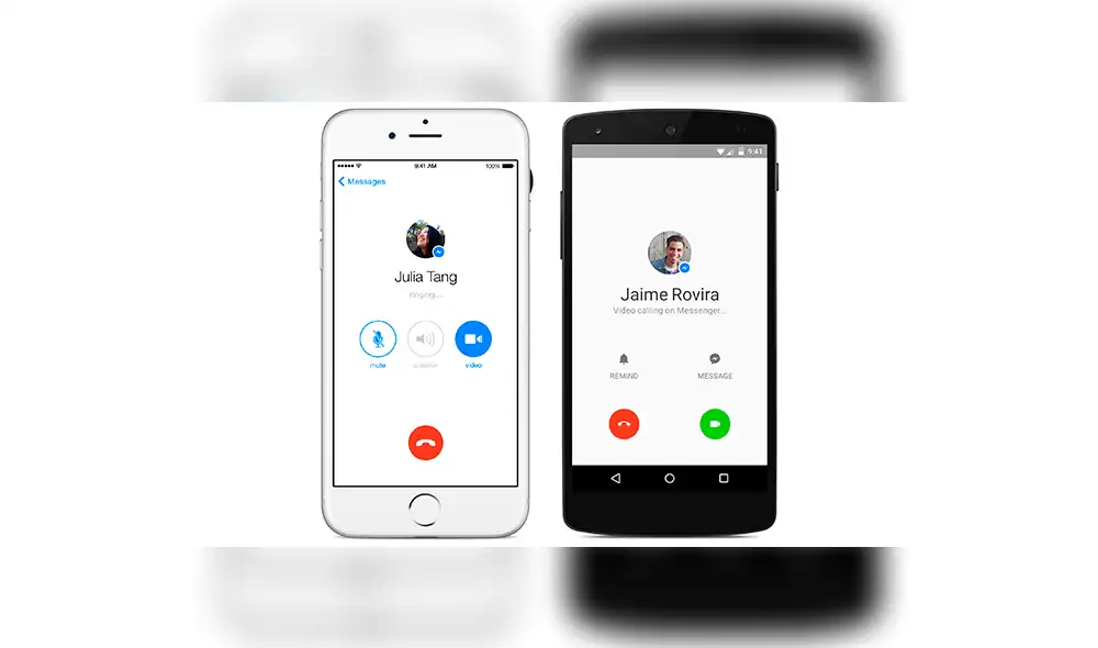 Llamada de voz Facebook.