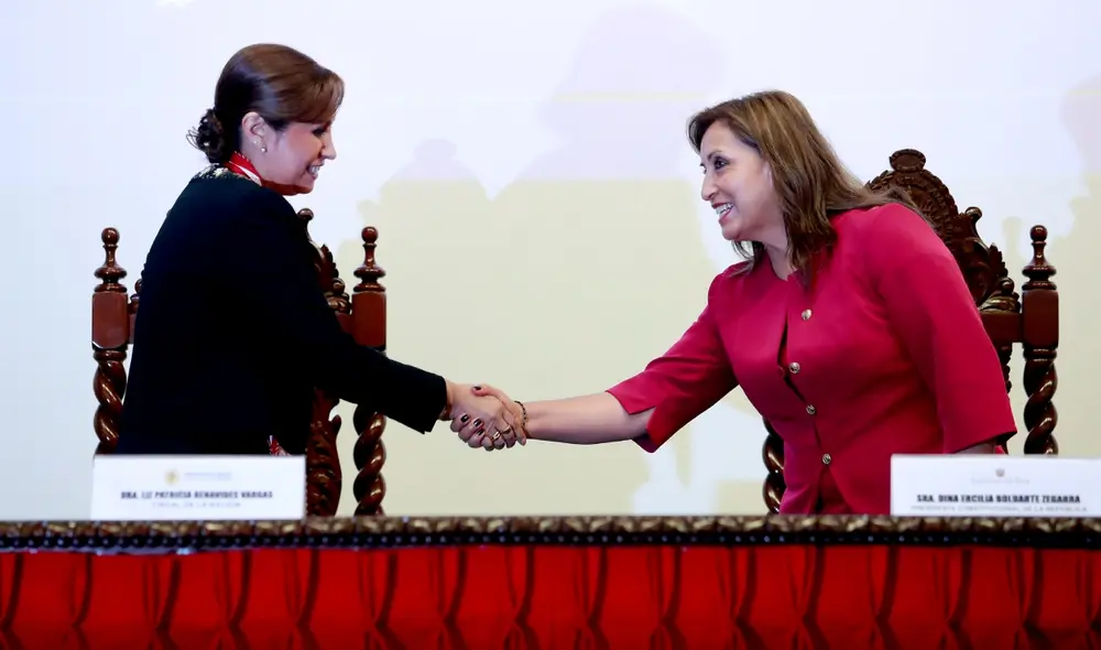 Dina Boluarte y la fiscal de la Nación, Patricia Benavides. Foto: Presidencia Dina Boluarte y la fiscal de la Nación, Patricia Benavides. Foto: Presidencia