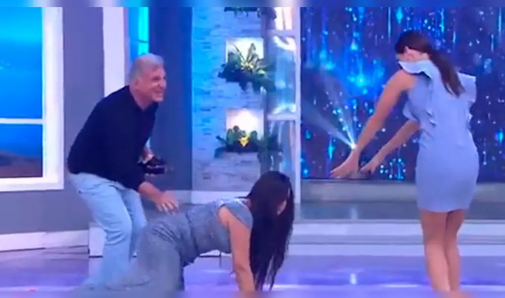 Patricia Portocarrero cayó al suelo tras “caderazo” de Maju Mantilla [VIDEO]