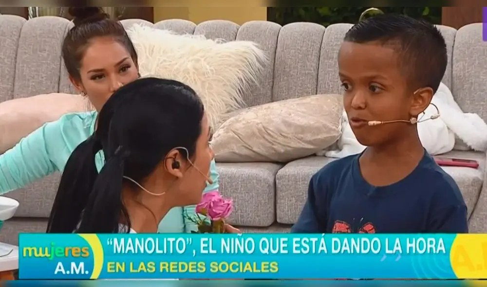 El pequeño ‘Manolito’ le robó un beso a Magdyel Ugaz en vivo [VIDEO]