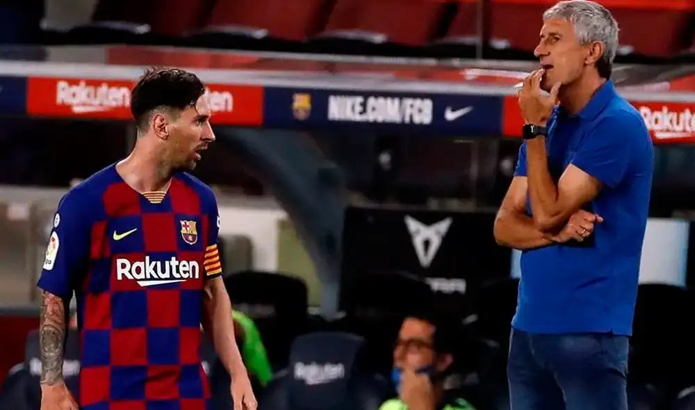 Quique Setién se refirió a Lionel Messi. | Foto: EFE