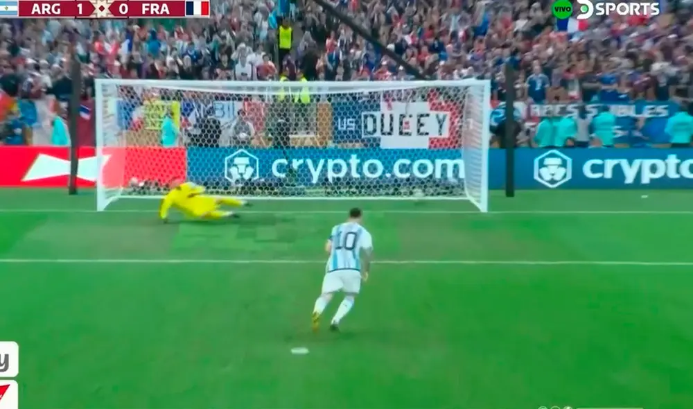 Lionel Messi abrió el marcador en la final del mundo. Foto: captura/DirecTV Sports
