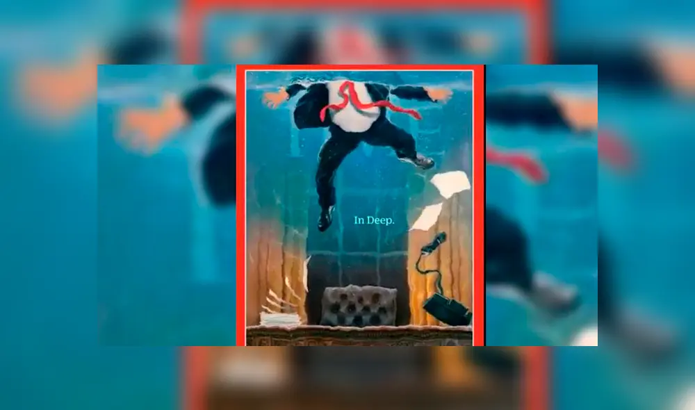 Donald Trump aparece de nuevo en revista Time "con el agua al cuello" [FOTO]