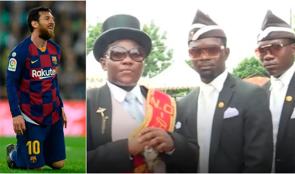 El creador del baile con el ataúd es fan del FC Barcelona y de Lionel Messi. | Foto: AFP