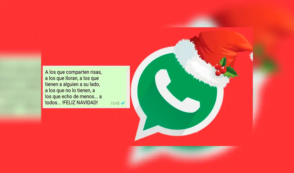 Desliza para ver algunos saludos navideños que puedes enviar por WhatsApp. Foto: Captura.