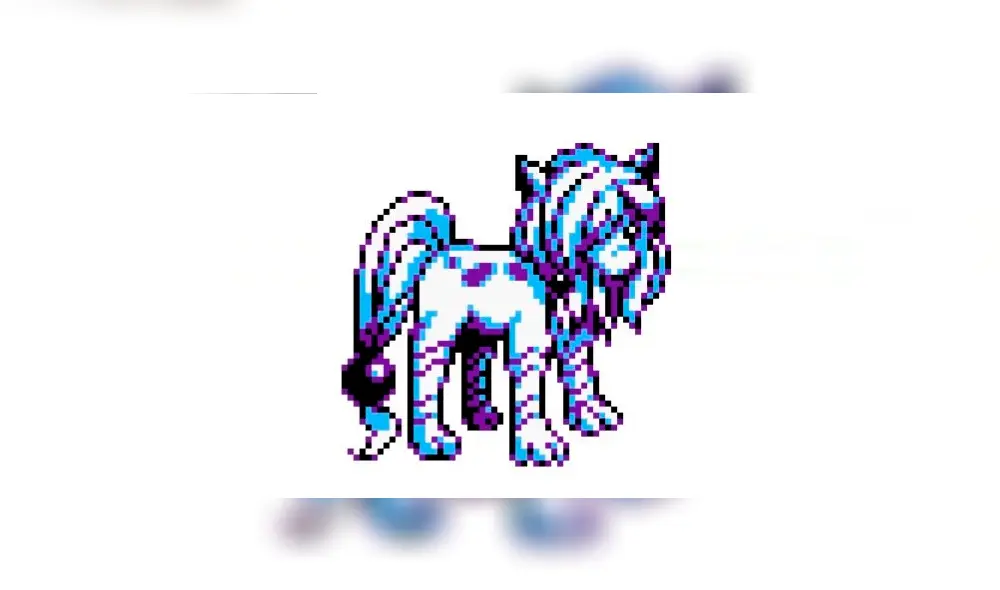 Sprite de Suicune en la beta de Pokémon Gold and Silver's de 1997.