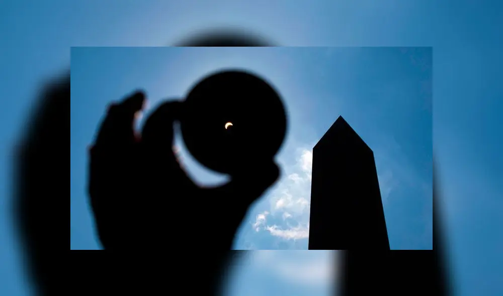 Eclipse solar en Estados Unidos el pasado 21 de agosto del 2017, en el millones de personas fueron testigos con el uso de gafas especiales. Foto: EFE.