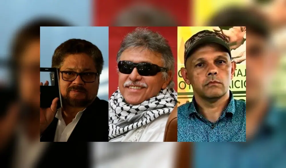 Los tres líderes del nuevo levantamiento de las FARC: Márquez, Santrich y 'El Paisa'. Fotos: Lafm. Los tres líderes del nuevo levantamiento de las FARC: Márquez, Santrich y 'El Paisa'. Fotos: Lafm.