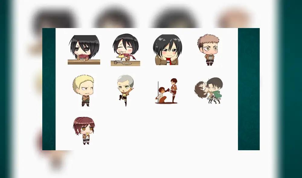 WhatsApp Trucos: Así podrás tener los stickers de ‘Shingeki no Kyojin’ que ya están disponibles en la app [FOTOS]