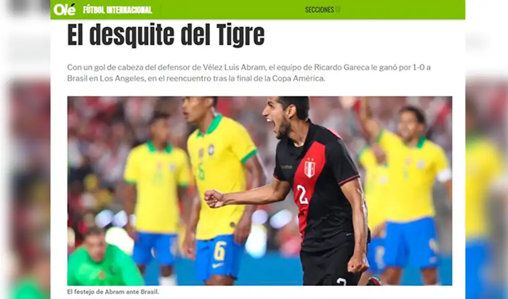 ¿Cómo reaccionó la prensa internacional tras triunfo de Perú sobre Brasil? [FOTOS]