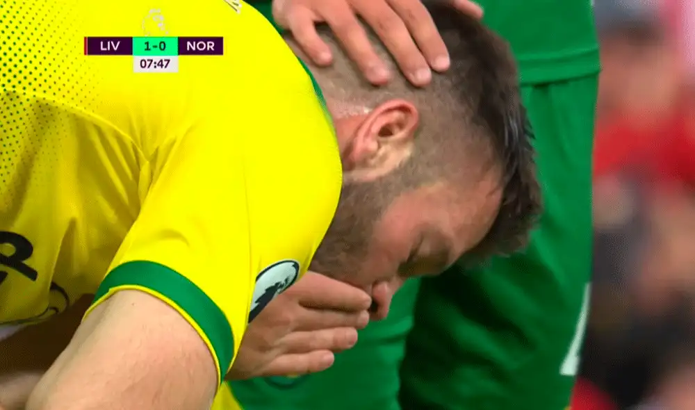 El primer gol de la Premier League 2019-2020 fue un autogol de Grant Hanley en el Liverpool vs. Norwich. | Foto: ESPN