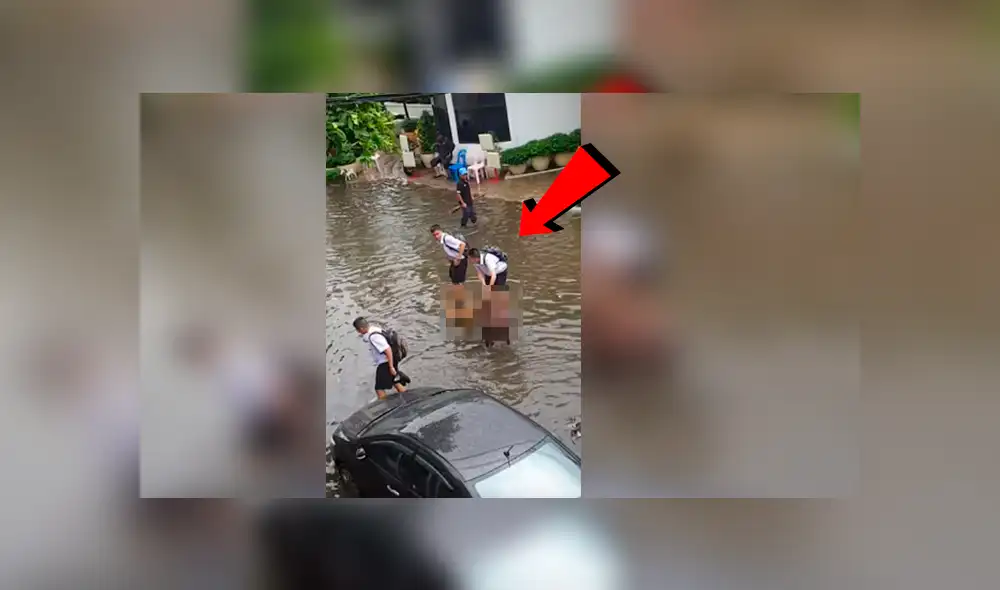 YouTube viral: Escolares usan ingeniosa maniobra para cruzar aniego y causan furor en redes [VIDEO]