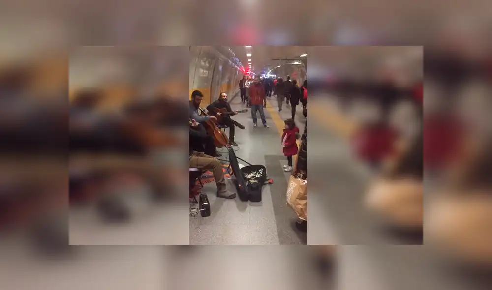 En Facebook, unos músicos interpretaron una canción sinfónica y una pequeña se emocionó con su espectáculo.