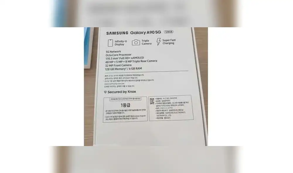 Galaxy A90 5G tendrá triple cámara trasera.