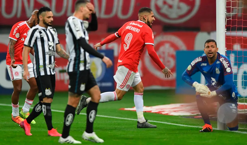 Paolo Guerrero suma cinco goles desde el regreso del fútbol brasileño tras la suspensión por la COVID-19. Foto: Internacional
