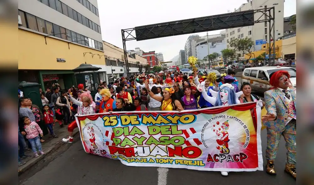 Así se celebró el Día del Payaso Peruano por calles de Lima [FOTOS]