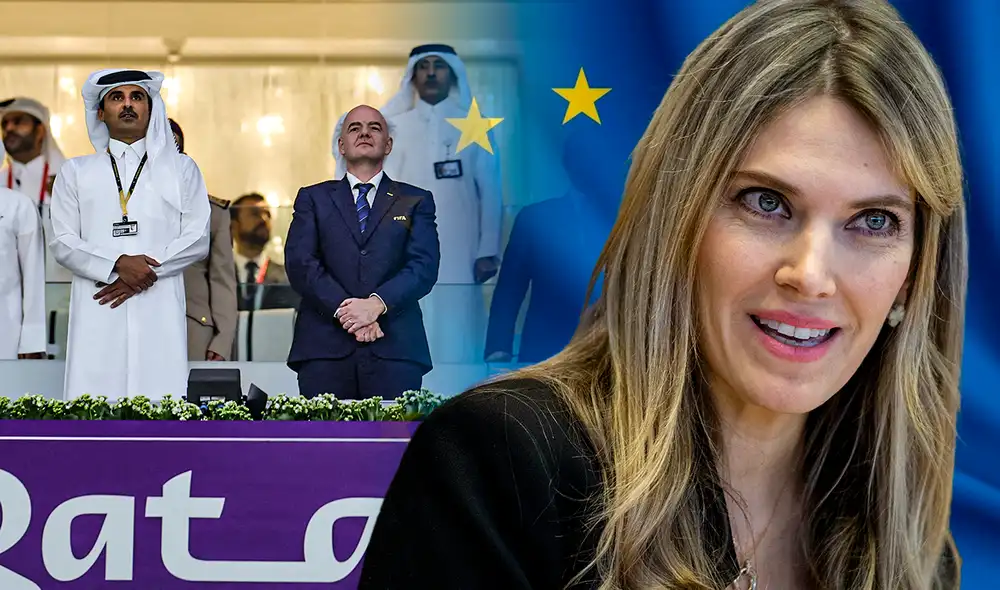La diputada griega Eva Kaili es una de las vicepresidentas del Parlamento Europeo. Foto: composición LR/AFP