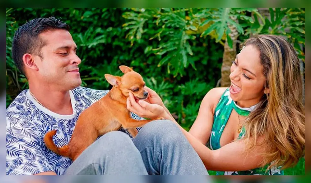 Christian Domínguez, "Hércules" e Isabel Acevedo.