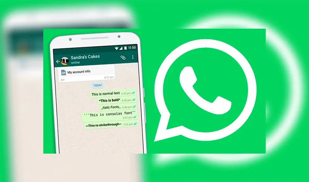 Aprende a personalizar la letra de todas tus conversaciones de WhatsApp. | Foto: Composición