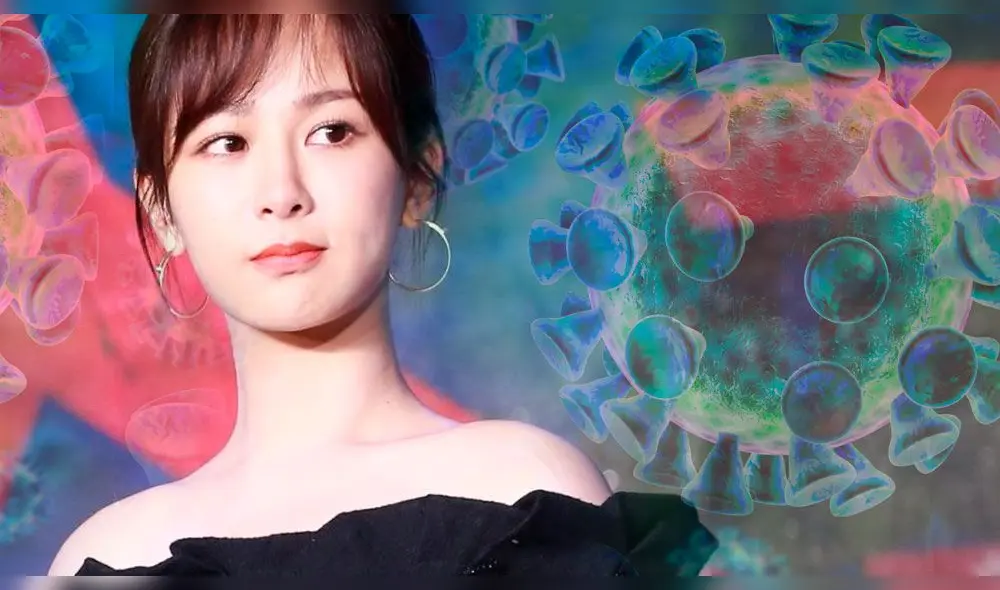 La actriz china utilizó hasta seis prendas externas para protegerse de una infección.